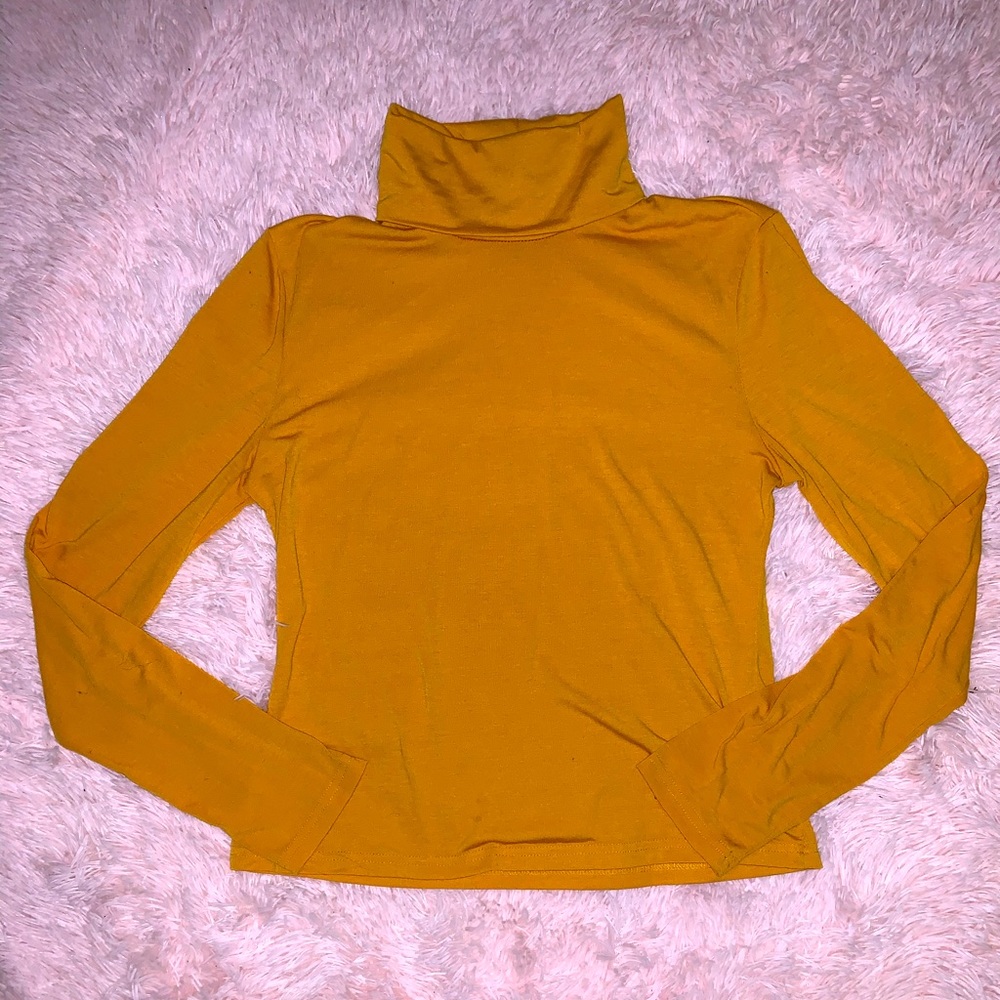 Long Sleeve Mustard Turtleneck